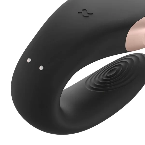 Satisfyer Double Love - Vibrador Para Casal Recarregável Em Silicone À Prova D´Água Com 10 Modos de Vibração Pelo Controle Remoto e Controle Por Aplicativo à Distância Com Vibrações Personalizadas - Image 3