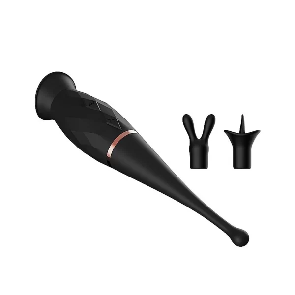 Vibrador Estimulador de Clitóris Com Capa de Orelhas de Coelho e Capa Com Língua Em Silicone Com 7 Modos de Vibração - Orgasm Clitoral Dibe - Imagem 3