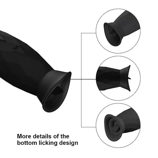 Vibrador Estimulador de Clitóris Com Capa de Orelhas de Coelho e Capa Com Língua Em Silicone Com 7 Modos de Vibração - Orgasm Clitoral Dibe - Imagem 5