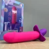 Vibrador Estimulador de Ponto G Recarregável Em Formato de Banana Com Glande Com 10 Modos de Vibração e Pulsação - Fun Peace Love - Imagem 3