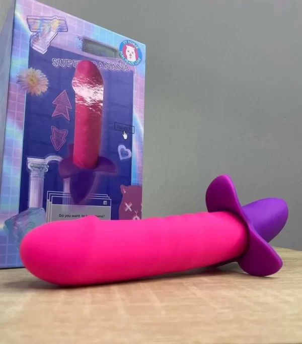 Vibrador Estimulador de Ponto G Recarregável Em Formato de Banana Com Glande Com 10 Modos de Vibração e Pulsação - Fun Peace Love - Image 3