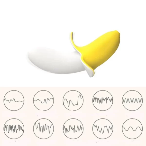 Vibrador Ponto G Recarregável Em Silicone Com 10 Vibrações Formato Banana - Little Banana - Topo Toys - Image 3