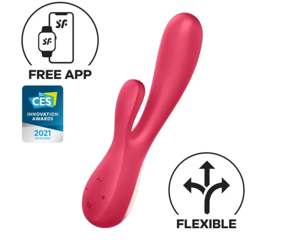 Vibrador Rabbit Estimulador de Ponto G e Clitóris - Satisfyer Mono Flex - Imagem 9