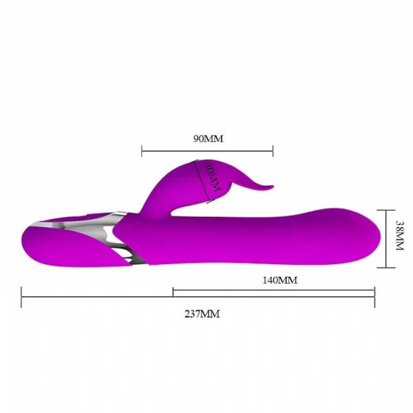 Vibrador Recarregável Estimulador de Clitóris e Estimulador de Ponto G Inflável Em Silicone Com 12 Modos de Vibração - Neil Pretty Love - Image 3