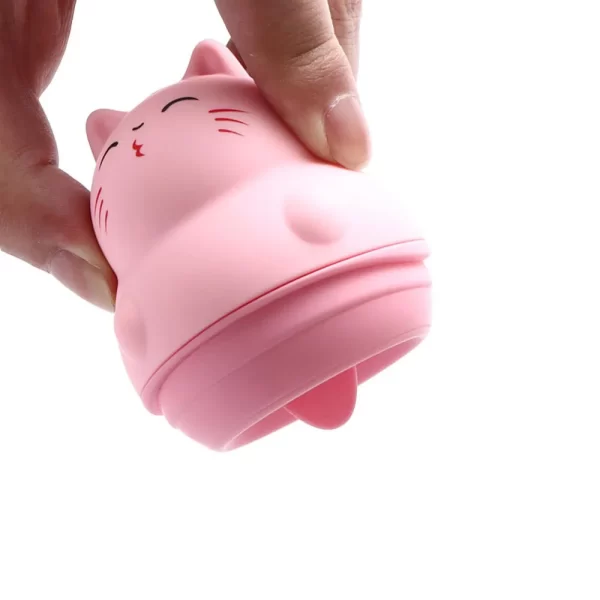Vibrador Recarregável Estimulador de Clitóris em Formato de Gatinho Com Língua Estimuladora - Born To Feeling 3R - Image 6