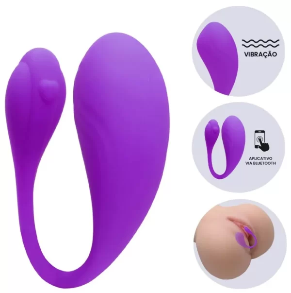 Vibrador Recarregável Para Casal Por Aplicativo - Dimitry - Imagem 3