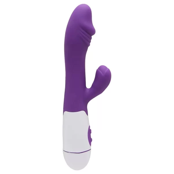 Vibrador Recarregável em Silicone Com 30 Modos de Vibração Com Glande e Estimulador de Clitóris - Imagem 5