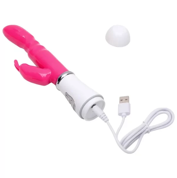 Vibrador Recarregável em Silicone Ponto G Com Estimulador de Clitóris com 8 Vibrações - Imagem 8