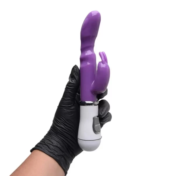 Vibrador Recarregável em Silicone Ponto G Com Estimulador de Clitóris com 8 Vibrações - Imagem 5