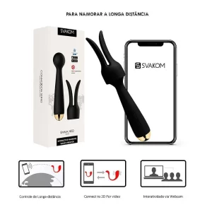 Vibrador Varinha Mágica Com Capa Removível Recarregável Estimulador de Clitóris, Ponto G e Mamilos Controlado por Aplicativo a Longa Distância e Interação Com Sites Adultos Com 11 Modos de Vibração e