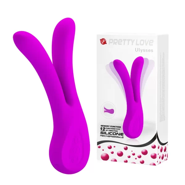 Vibrador Versátil Estimulador Multifuncional Recarregável em Silicone com 12 Modos de Vibração - Ulysses Pretty Love
