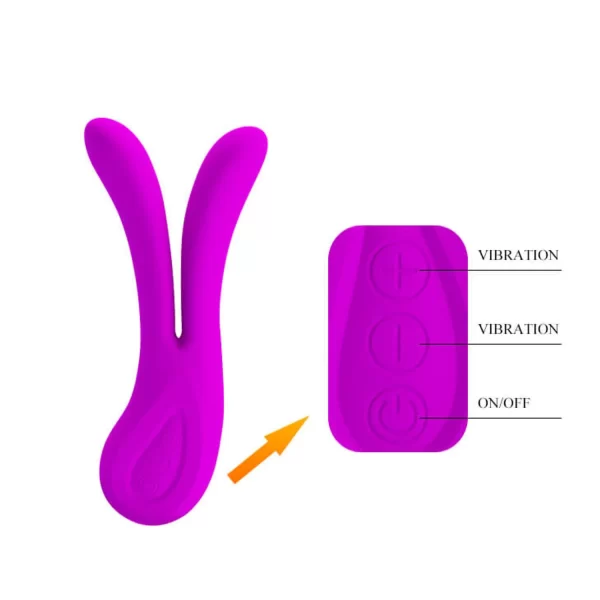 Vibrador Versátil Estimulador Multifuncional Recarregável em Silicone com 12 Modos de Vibração - Ulysses Pretty Love - Imagem 2