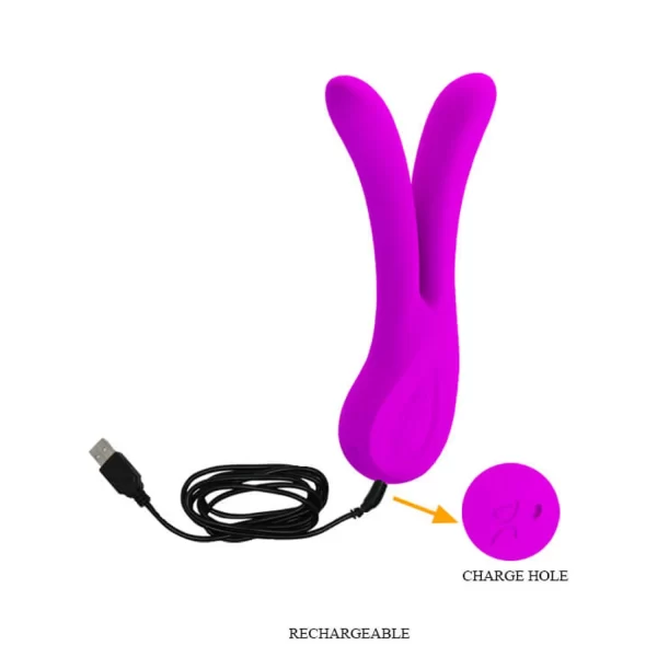 Vibrador Versátil Estimulador Multifuncional Recarregável em Silicone com 12 Modos de Vibração - Ulysses Pretty Love - Imagem 8